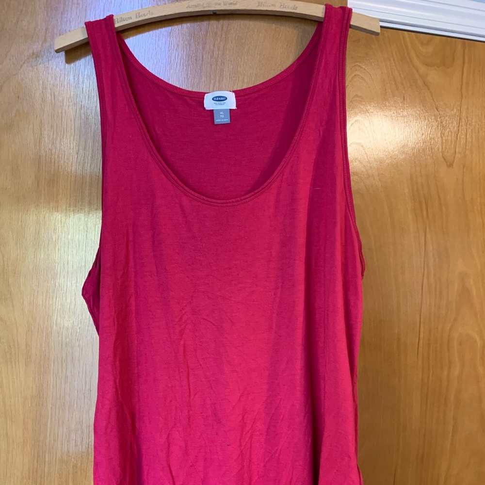 Old navy long luxe tank top Magenta